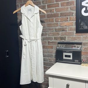 Yves Cossette DEPECHE Mode white sleeveless dress